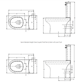 AKW Navlin Raised Height Close Coupled 750mm WC Suite Lever Flush (28324)