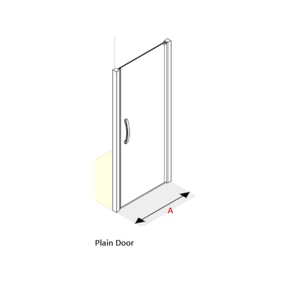 AKW Larenco Full Height Hinged Shower Door, photo 4