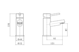 Kartell K-VIT Plan Mono Basin Mixer Tap with Click Waste (TAP010PL)