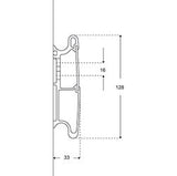 Pressalit PLUS Wall Track for Horizontal Mounting 600mm Anthracite Grey R9806112