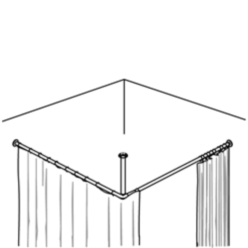 Pressalit Shower Curtain 1800 mm x 2000 mm, 2 pcs RT205000