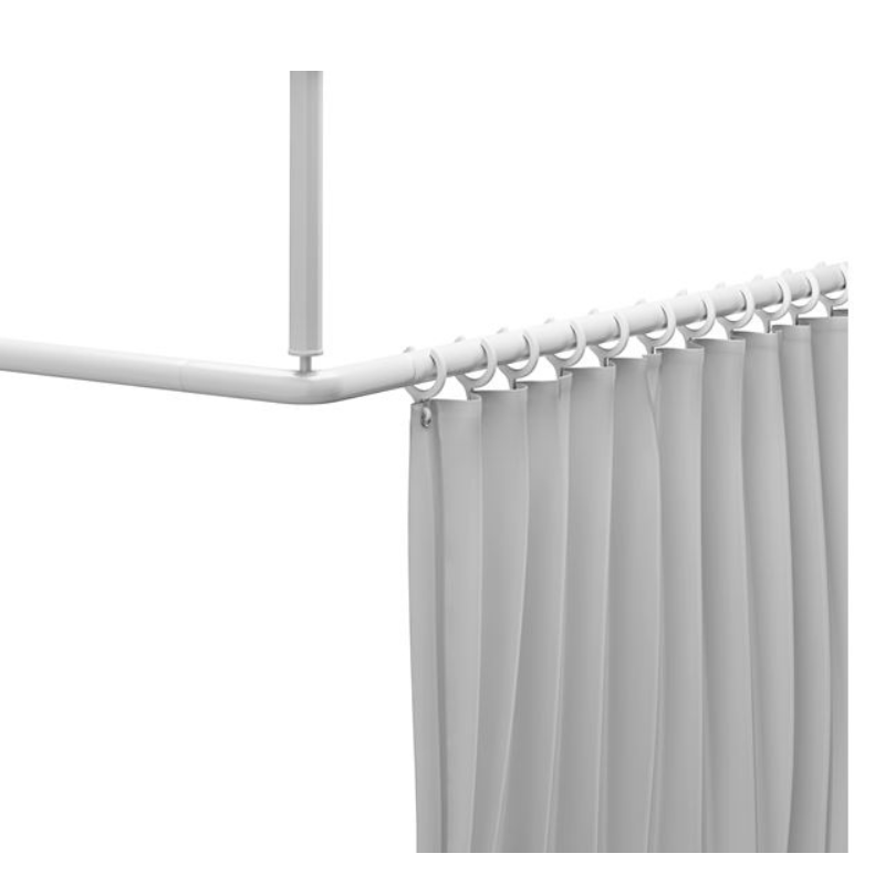 Pressalit Shower Curtain Rail 1200x1200mm Anthracite RT212112