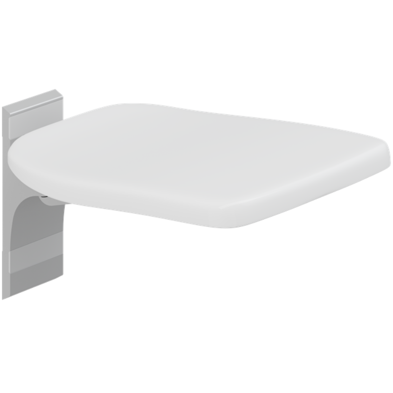 Pressalit PLUS Folding Seat, Fixed Height – White R5510000