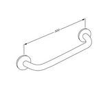 Pressalit Care PLUS Handrail 300mm Anthracite (RT100112)