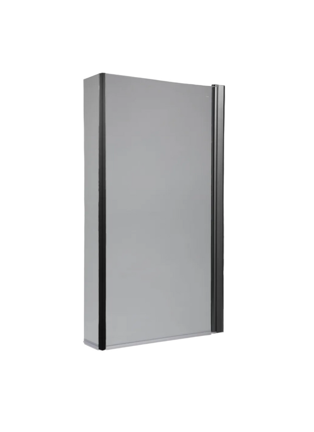 Carron QSS-1 Quantum fixed shower bath screen in black, 02347PLUSB