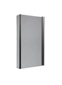 Carron QSS-1 Quantum fixed shower bath screen in black, 02347PLUSB