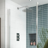 Nuie Twin Thermostatic Shower Valve – Brushed Pewter, Chrome or Brushed Brass