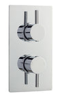 Nuie Twin Thermostatic Shower Valve With Diverter – 215mm High – Chrome, photo 2