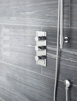 Nuie Triple Thermostatic Shower Valve With Diverter – Chrome