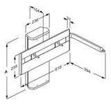 Pressalit PLUS Wash Basin Bracket With Lever Control, Electrically Height Adjustable R4750