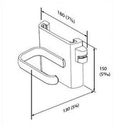 Pressalit PLUS Toilet Paper Holder for Vertical Wall Track (R9323)