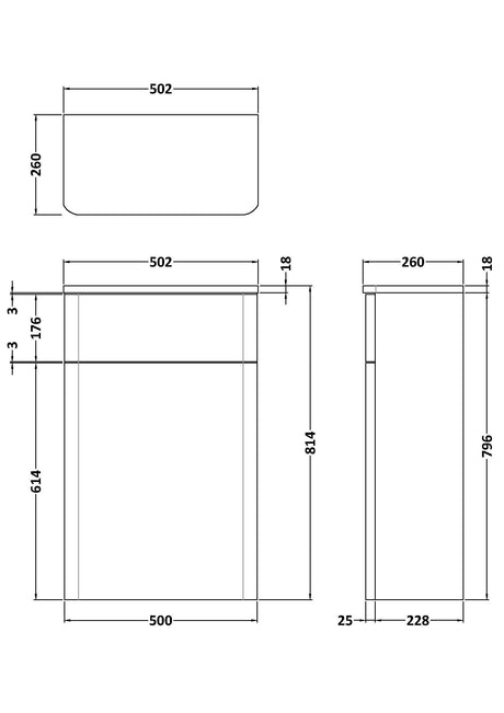 Nuie Core 500mm Floor Standing WC Unit, photo 5