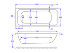 Kartell K-VIT Refine 1700 x 700mm bath dimensions