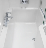 Carron Urban Edge L- Shaped Shower Bath 1575mm Right Hand - White Gloss (02429)