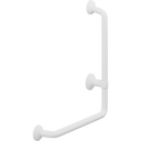 Pressalit PLUS angled handrail – 400 x 475 mm, Right, White