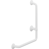 Pressalit PLUS angled handrail – 400 x 475 mm, Right, White