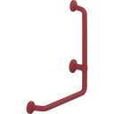 Pressalit PLUS angled handrail – 400 x 475 mm, Right, Red