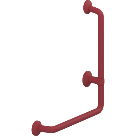 Pressalit PLUS angled handrail – 400 x 475 mm, Right, Red