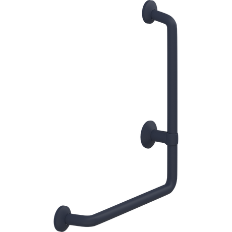 Pressalit PLUS angled handrail – 400 x 475 mm, Right, Dark Blue