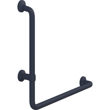 Pressalit PLUS angled handrail – 400 x 475 mm, Left, Dark Blue