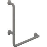 Pressalit PLUS angled handrail – 400 x 475 mm, Left, Anthracite