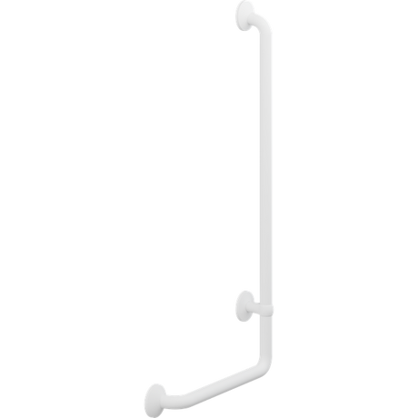 Pressalit PLUS angled handrail – 400 x 900 mm, Right, White