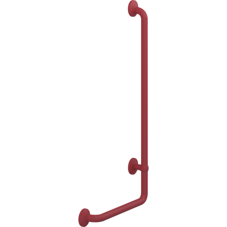 Pressalit PLUS angled handrail – 400 x 900 mm, Right, Red