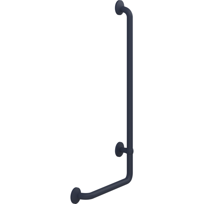 Pressalit PLUS angled handrail – 400 x 900 mm, Right, Dark Blue