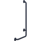 Pressalit PLUS angled handrail – 400 x 900 mm, Right, Dark Blue