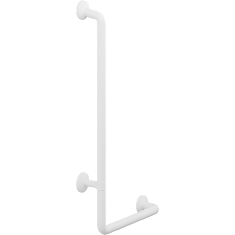 Pressalit PLUS angled handrail – 400 x 900 mm, Left, White