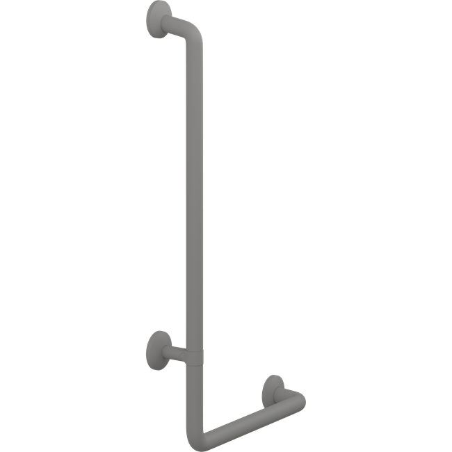 Pressalit PLUS angled handrail – 400 x 900 mm, Left, Anthracite