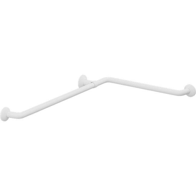 Pressalit PLUS corner handrail – 762 x 475 mm, White