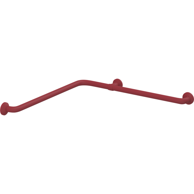 Pressalit PLUS corner handrail – 762 x 762 mm, Red