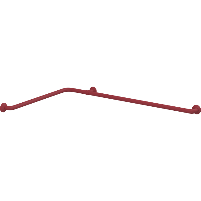 Pressalit PLUS corner handrail – 762 x 1200 mm, Red