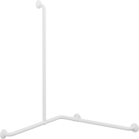 Pressalit PLUS corner shower handrail – 762 x 762 x 1090 mm, White