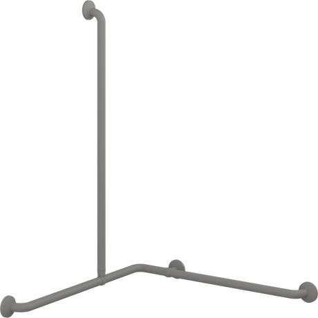 Pressalit PLUS corner shower handrail – 762 x 762 x 1090 mm, Anthracite