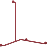 Pressalit PLUS corner shower handrail – 762 x 1200 x 1090 mm, Red