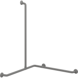 Pressalit PLUS corner shower handrail – 762 x 1200 x 1090 mm, Anthracite