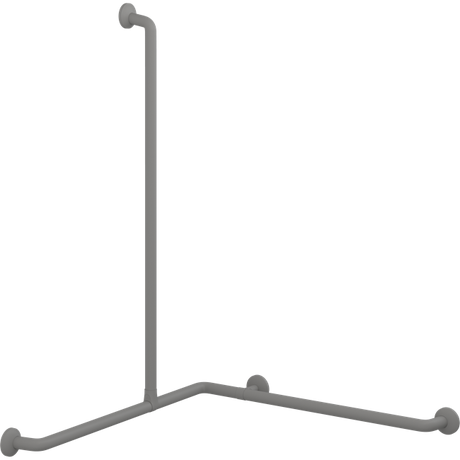 Pressalit PLUS corner shower handrail – 762 x 1200 x 1090 mm, Anthracite