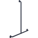 Pressalit PLUS handrail & shower rail combination – Dark Blue