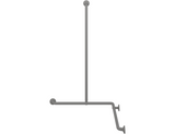 Pressalit PLUS corner shower handrail 762 x 762 x 1250 mm – view 2