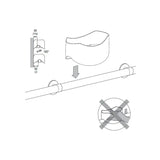 Pressalit soap dish for handrail – view 3