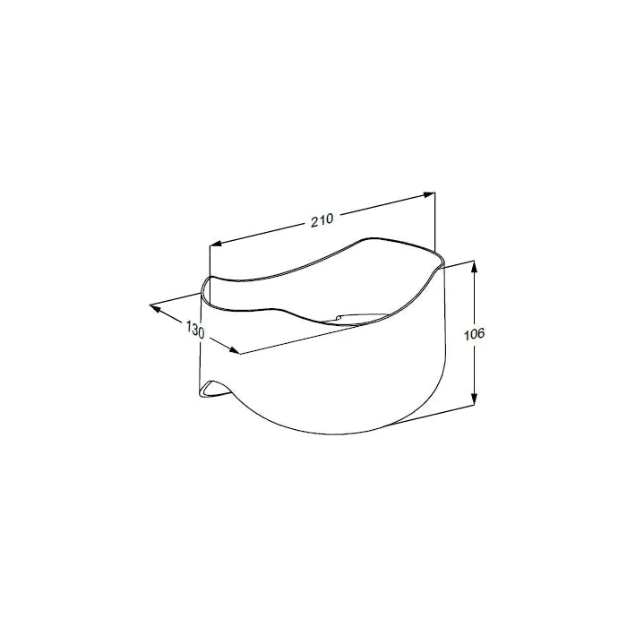 Pressalit soap dish for handrail – view 2