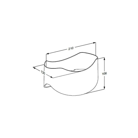 Pressalit soap dish for handrail – view 2