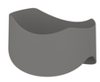 Pressalit soap dish for handrail – Anthracite