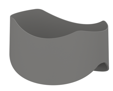 Pressalit soap dish for handrail – Anthracite