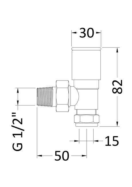 Nuie Angled Radiator Valve Pack (Pairs) – Chrome, photo 2