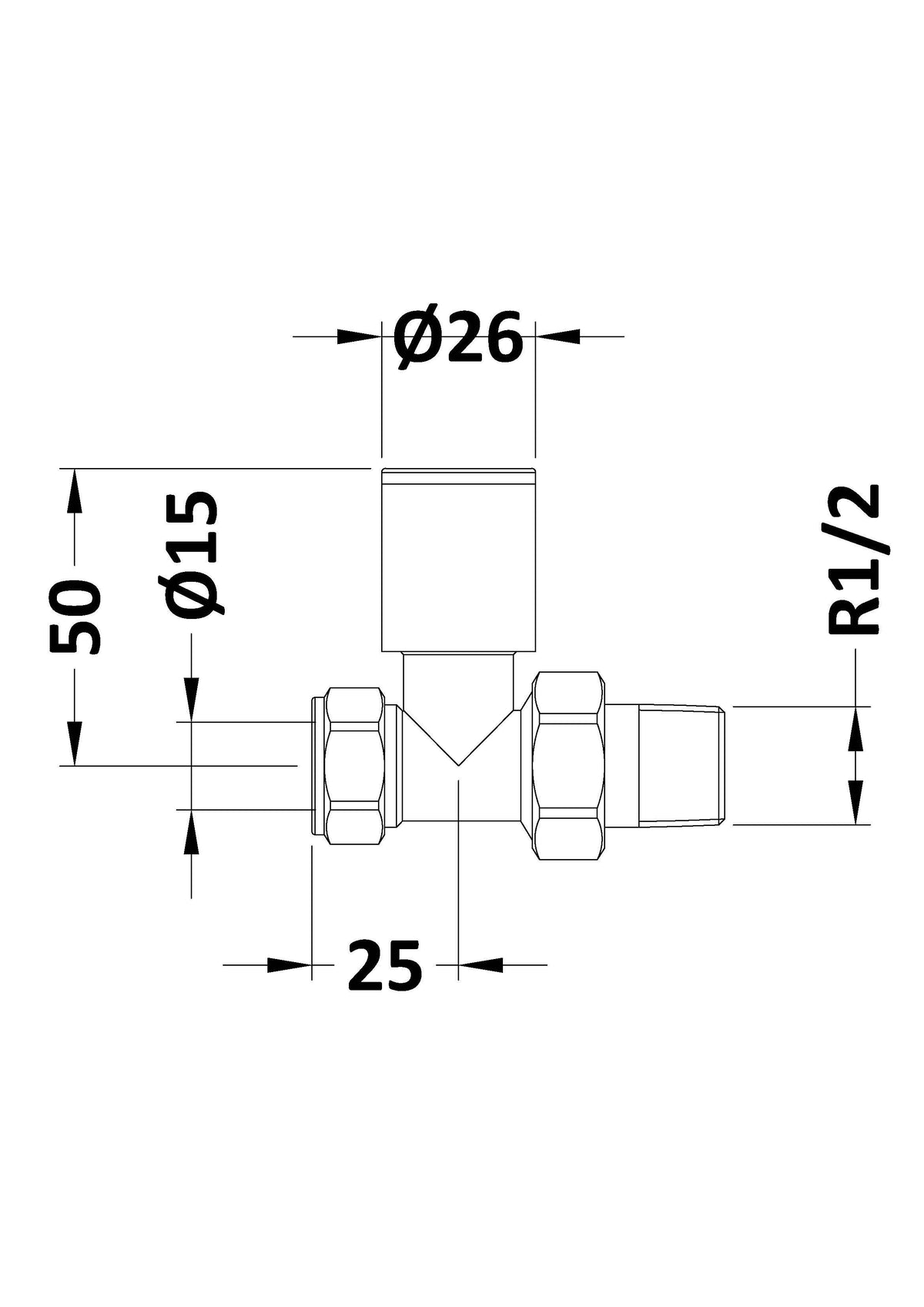 Nuie choice Straight Radiator Valves – Brushed Brass or White, photo 3