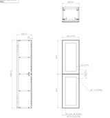 Kartell K-VIT Sanctuary Wall Hung Tall Unit- Torro Oak (SAN300TU-TO)