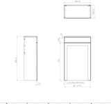 Kartell K-VIT Sanctuary 500mm WC Unit- Torro Oak (SAN500WC-TO)
